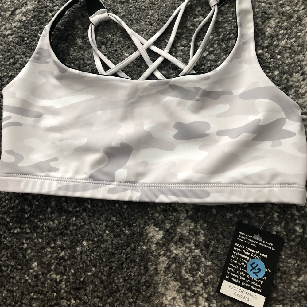 Onzie grey camo bra